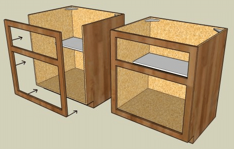 construction diagram for in frame kitchen cabinets