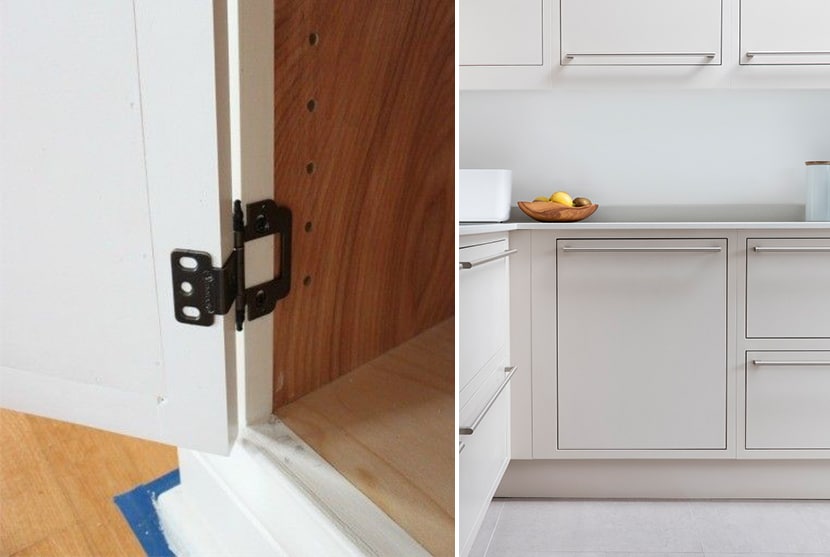 Framed kitchen on sale door hinges