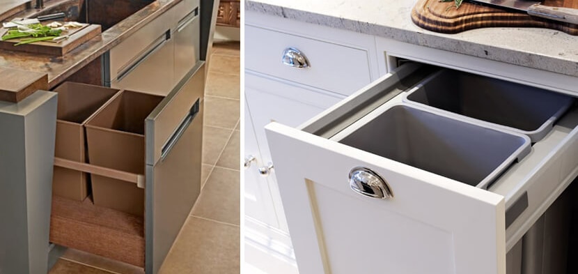 kitchen island garbage can