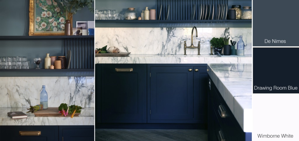 Farrow and Ball De Nimes Kitchen