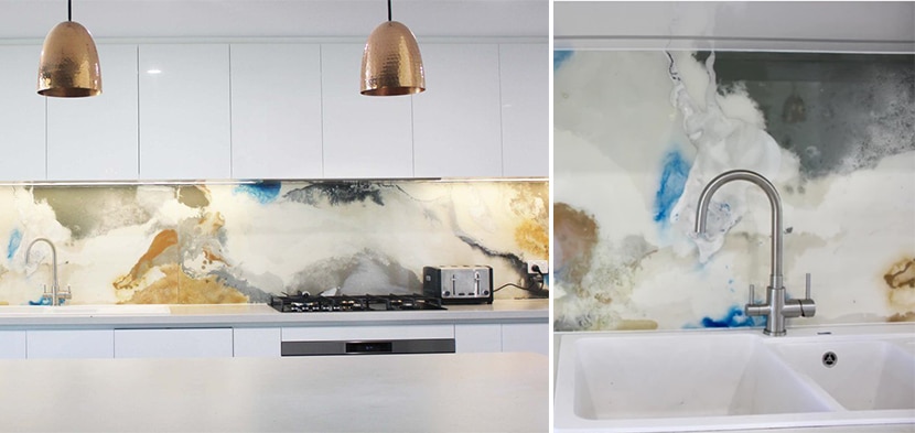 colourful resin backsplash ideas