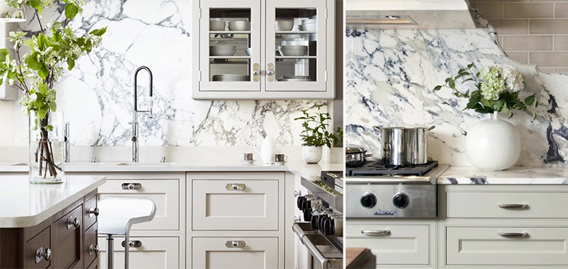 solid marble kitchen backsplash