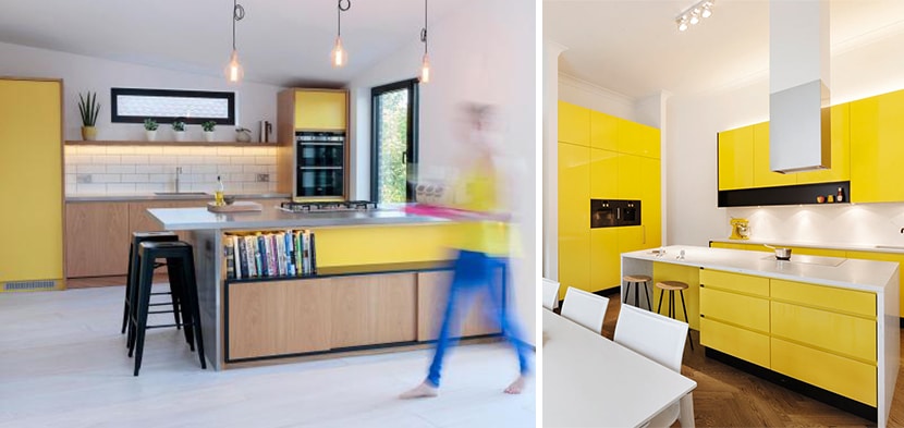 modern yellow kitchen