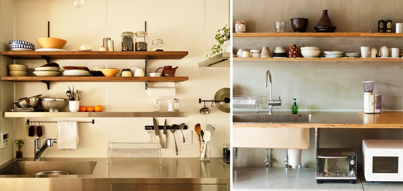 open shelving influential japanese kitchen design